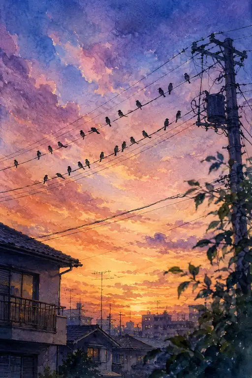 Tiny Silhouettes in the Twilight