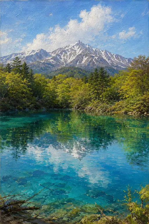 Pristine Mirror of the Alpine Spring
