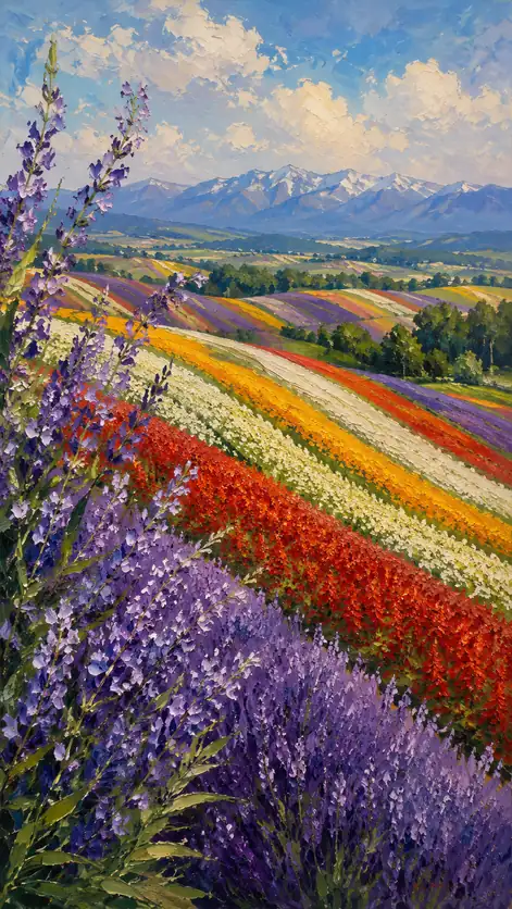 Tactile Bloom beneath the Snow-Capped Peak