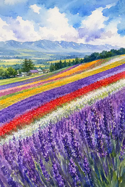 Breeze across the Rainbow Hill of Furano