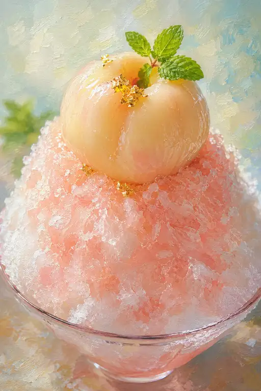 The Peach Crown on a Mountain of Ice