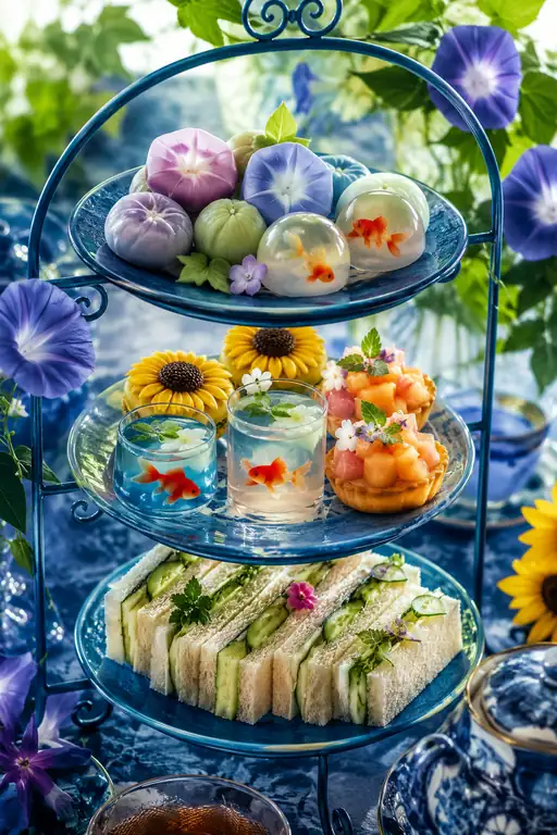 夏の香りをのせた三段の夢