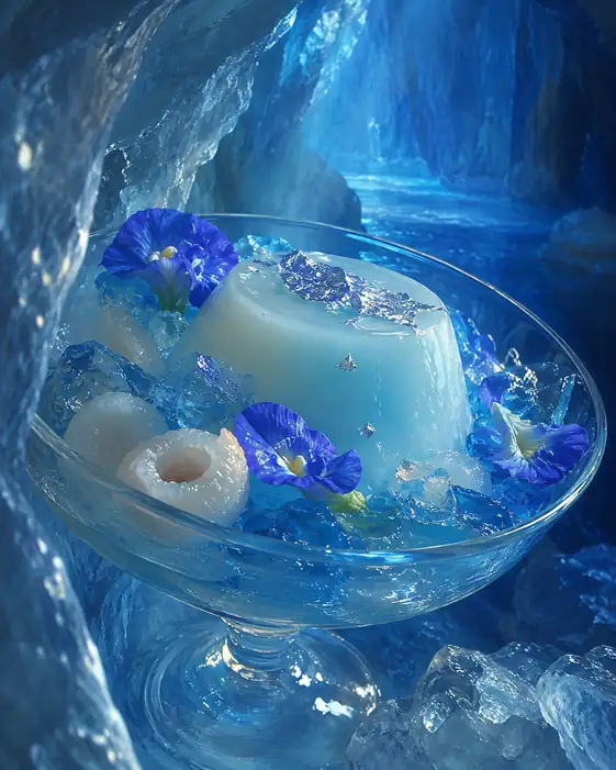 青い氷窟の静寂