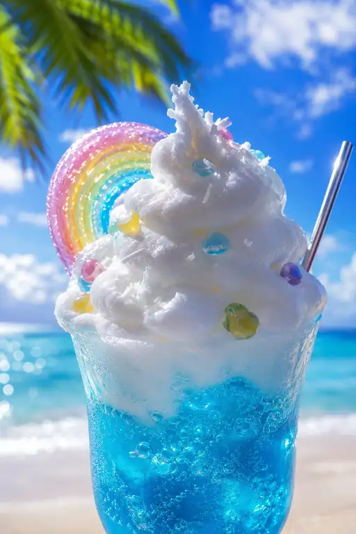 虹色のかき氷ソーダと終わらない夏休み
