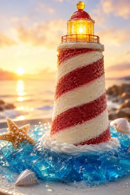 The Beacon of Light Illuminating the Sunset Beach