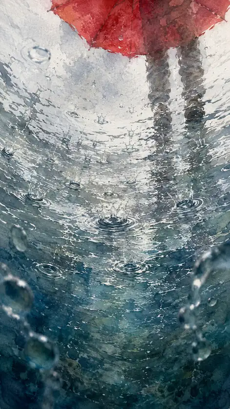 雨の王冠が躍る午後