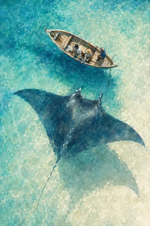 エメラルドの浅瀬に潜む巨人