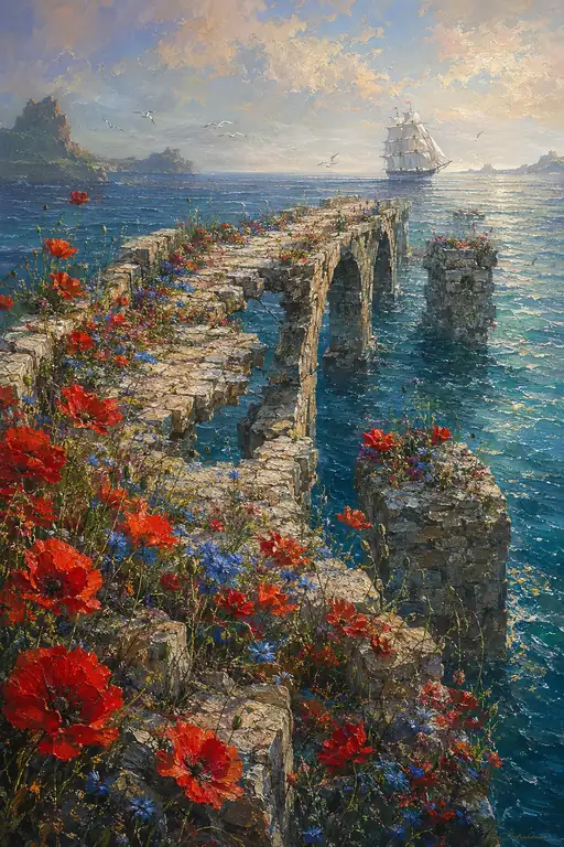 旅立ちを告げる赤い花