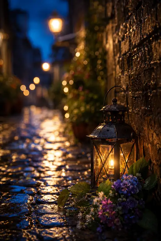 Whispering Flame in the Rain