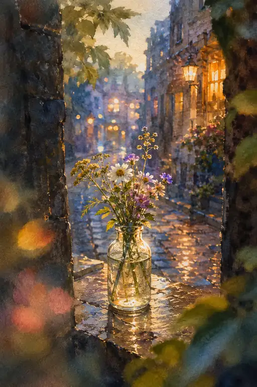 A Window to the Golden Evening