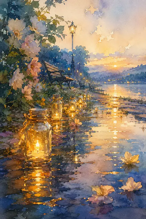 A Pathway Paved in Golden Light