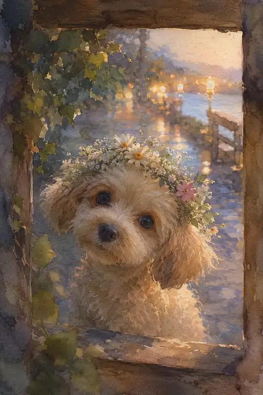 Warm Eyes in the Golden Sunset