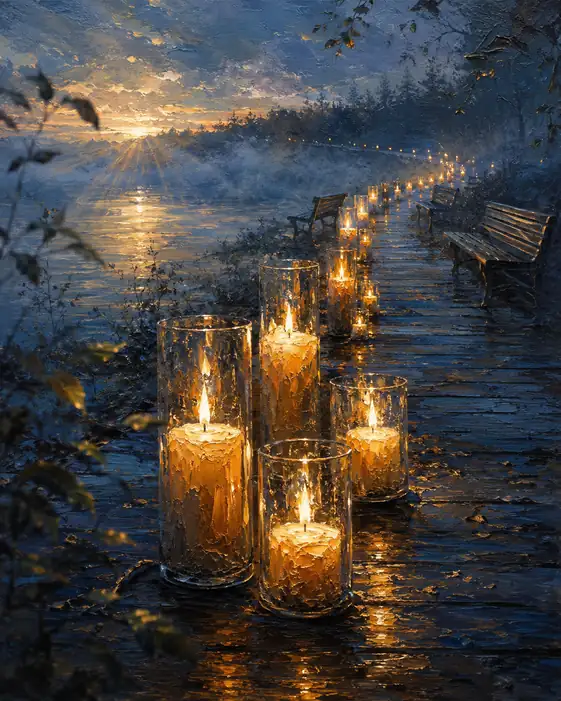 A Path of Light Through the Misty Silence