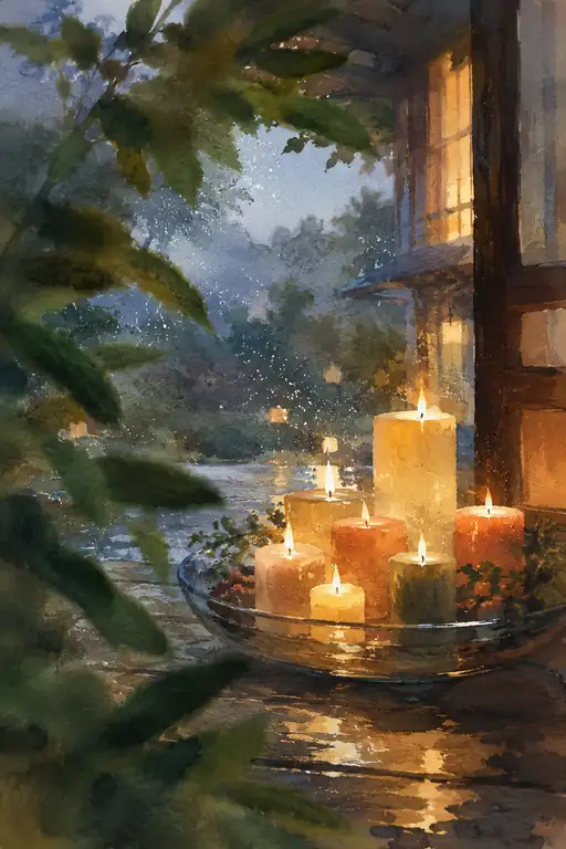 Tranquility in the Whispering Rain