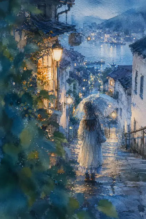 Solitude in Blue and Gold