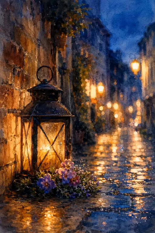 Guiding Light in the Quiet Rain