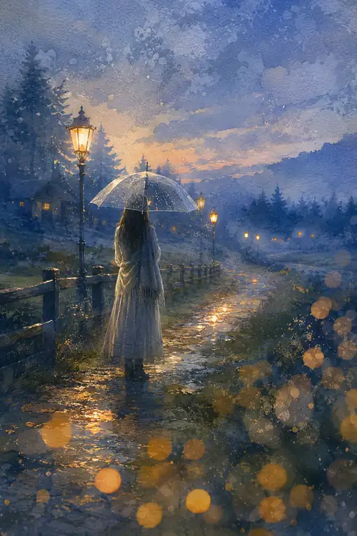 Walking Home Through the Twilight Glow