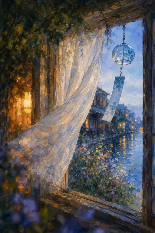 A Window Open to Blue Whispers