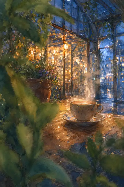 While the Rain Knocks on the Glass