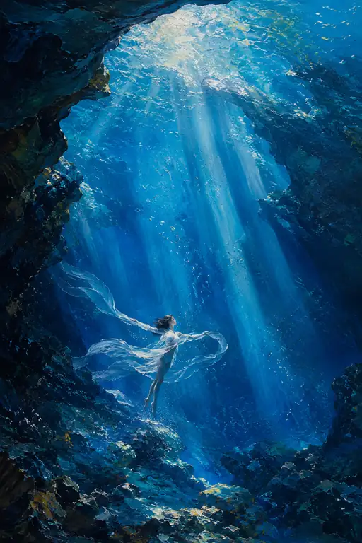 A Silent Prayer in the Deep Indigo