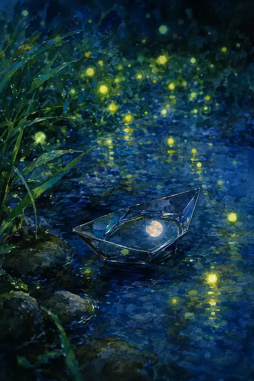 A Glass Voyage on a Firefly Night