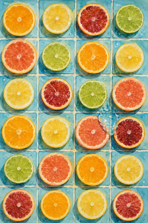 Symphony of Blue and Citrus
