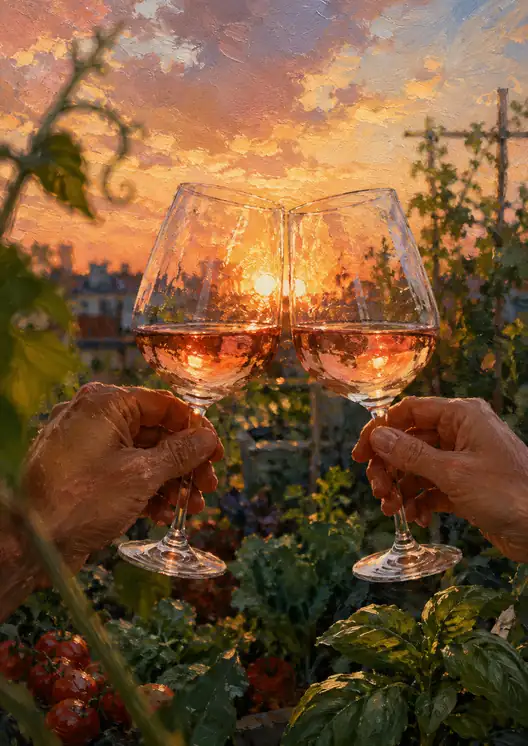 Pouring Sunset into Our Glasses