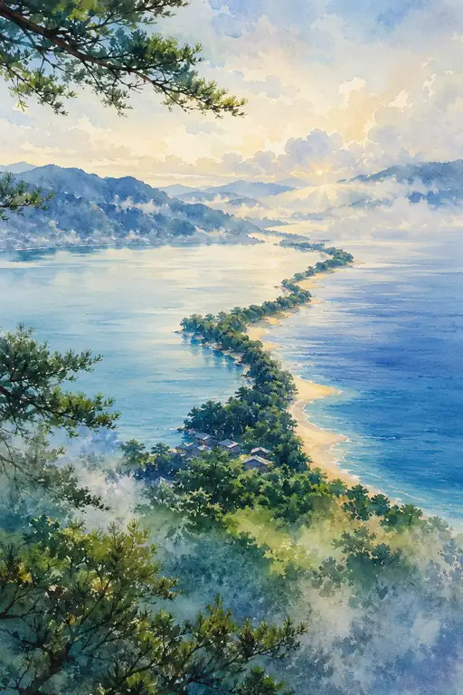 朝靄に目覚める龍の背