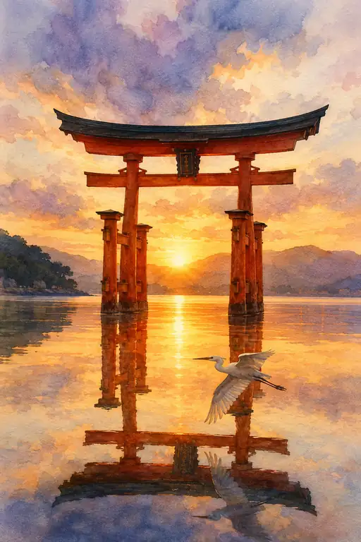 Prayer Floating in the Golden Sea
