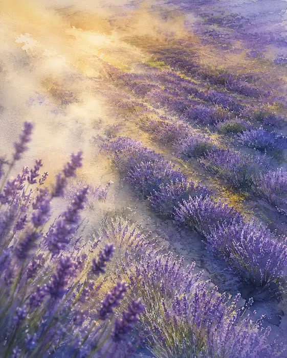 Awakening in a Sea of Violet Gold