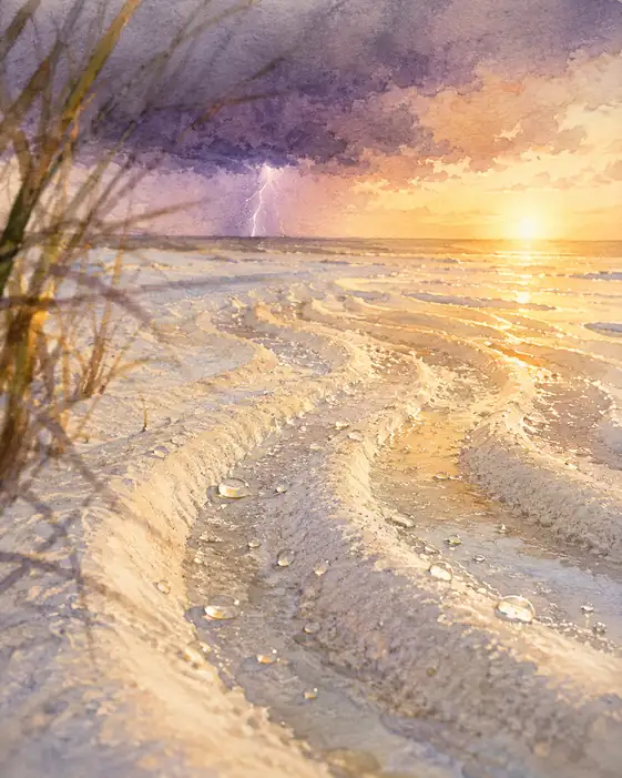 Lightning Flash on the Twilight Strand