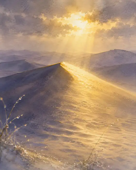 Golden Crest in the Silent Solitude