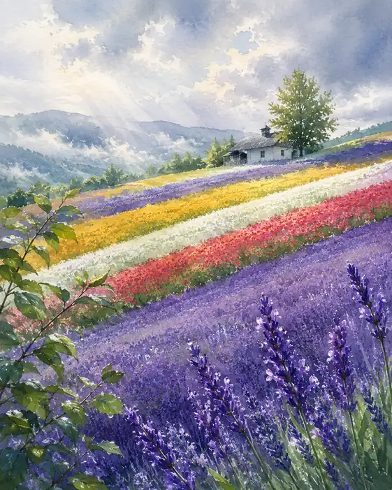 紫苑の薫香と雲間の光彩