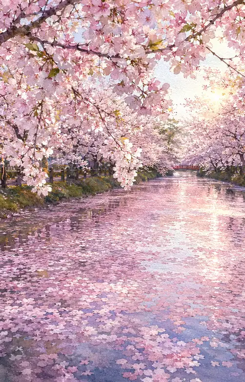 Hirosaki’s Spring Blooms on the Water, Too