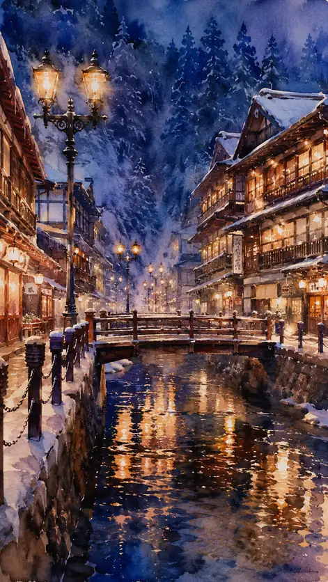 雪夜は灯を流す
