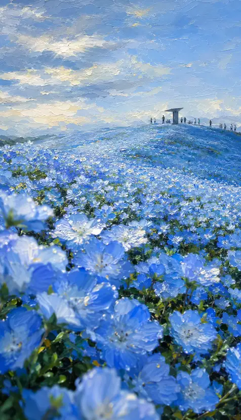 Where Morning Dew Blooms into Sky