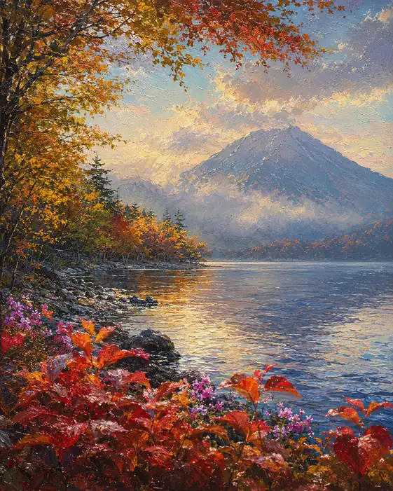 The Lake Embraces Autumn