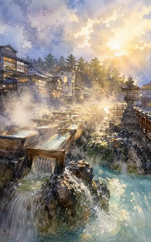The Hot Spring Path Gathers Light
