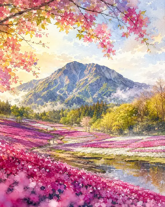 From a Sea of Flowers, the Mountain