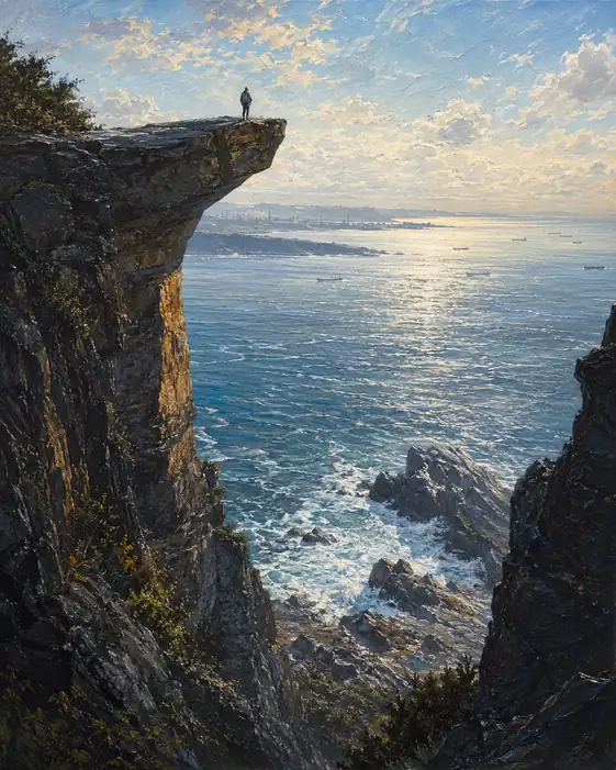 Above the Sea, Listening to the Wind