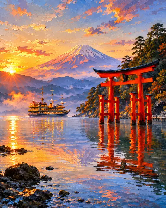 燃える夜明けの門前で