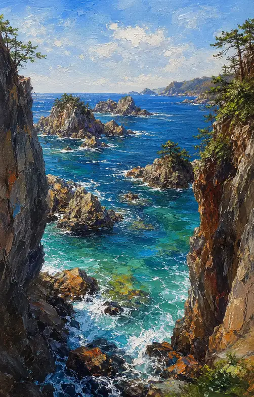 Between the Cliffs, the Sea Turns Clear