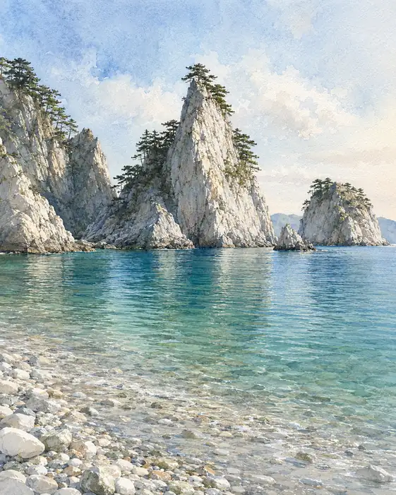 White Peaks Above a Sea of Glass
