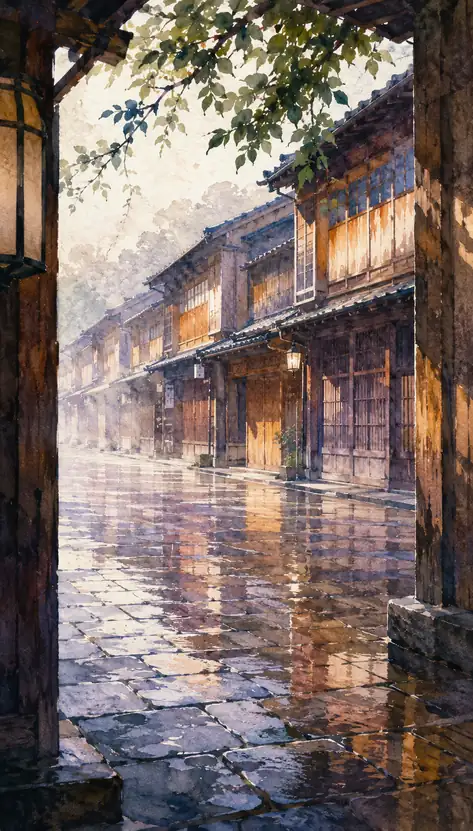 雨のあと、時が光る