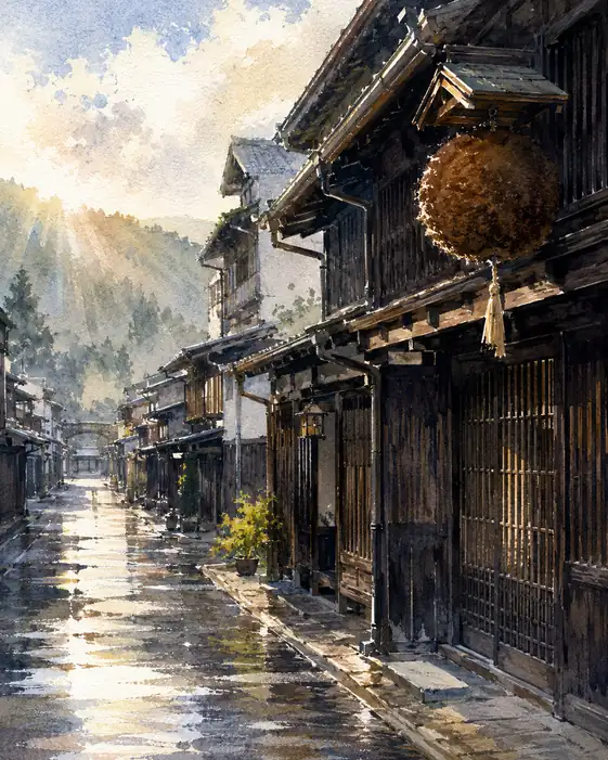 光は格子戸をひとつずつ叩く