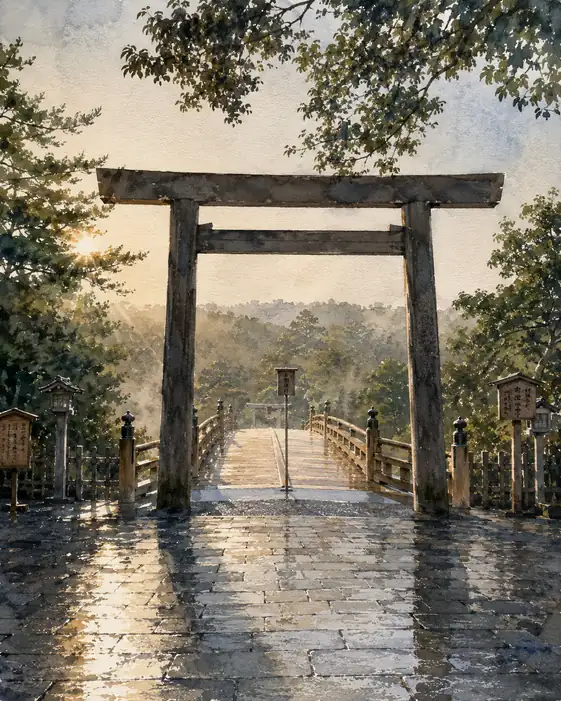 鳥居の先で静寂が始まる