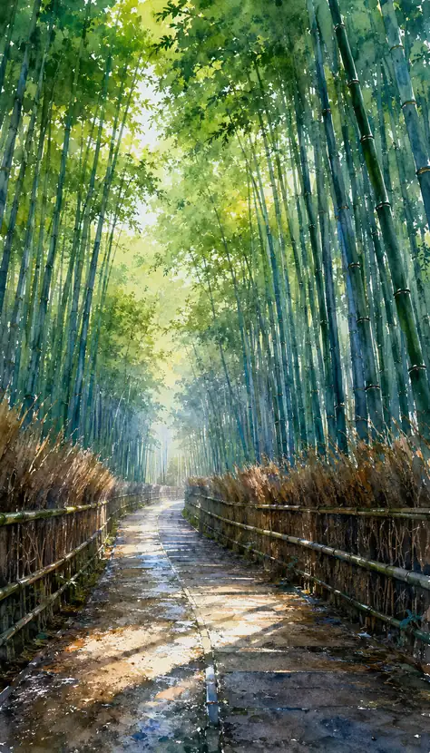 Bamboo Bends Around the Light