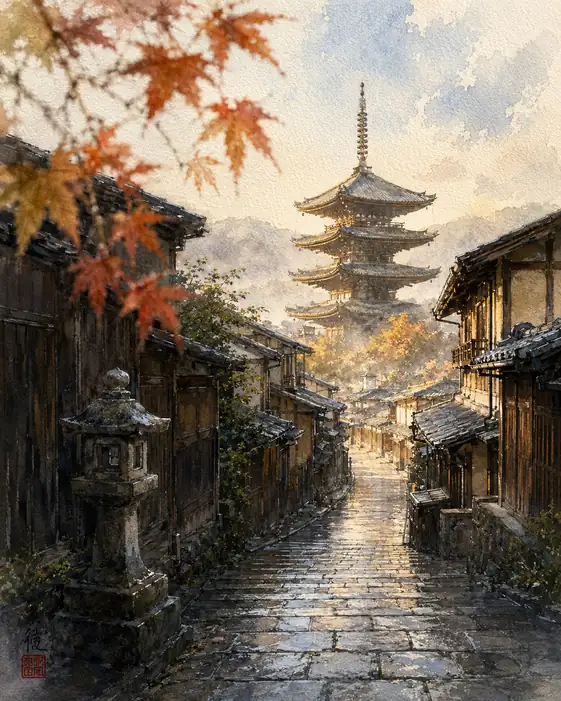 坂道は塔の影を守る