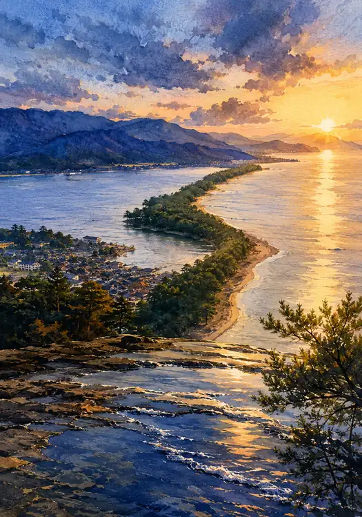 The Sea Writes a Path of Gold