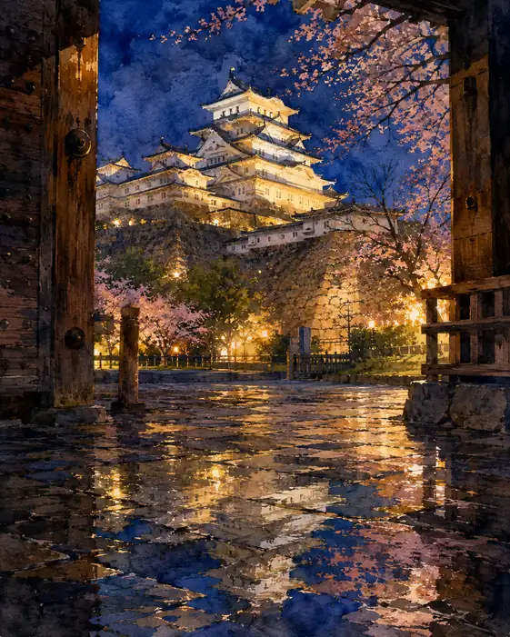 Night Enters Through Ancient Gates